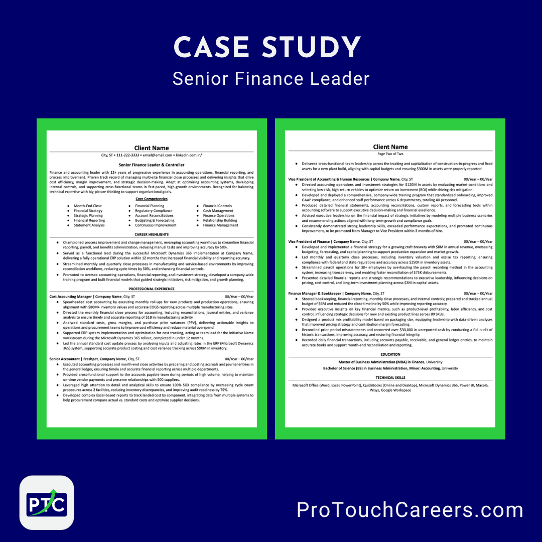 Accounting Resume Case Study: Interview in 24 Hours